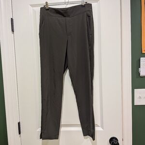 Grey Athleta Trouser With Ribbed Side Stripe